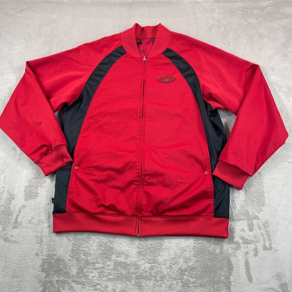 Nike Air Jordan 1985 Flight Club All Over Print Reversible Jacket Men XL Red AOP